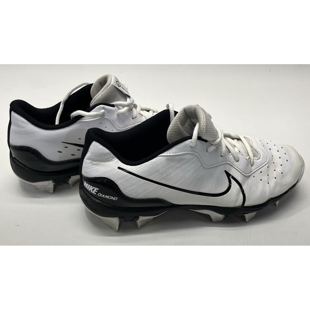 Nike Alpha Huarache 4 Keystone Baseball Cleat White Black DJ6524-101 Men Size 8 - Picture 5 of 8